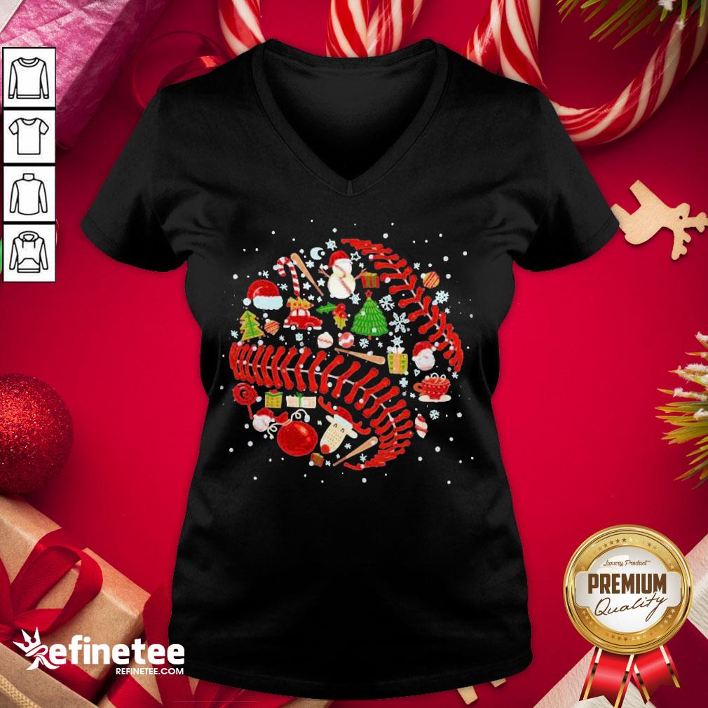 Awesome Merry Christmas Softballs Baseball Santa Xmas Sports Shirt