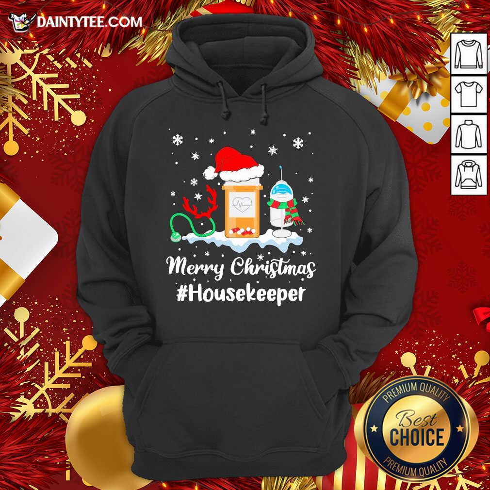 Awesome Nurse Santa Vaccine Merry Christmas #Housekeeper Shirt