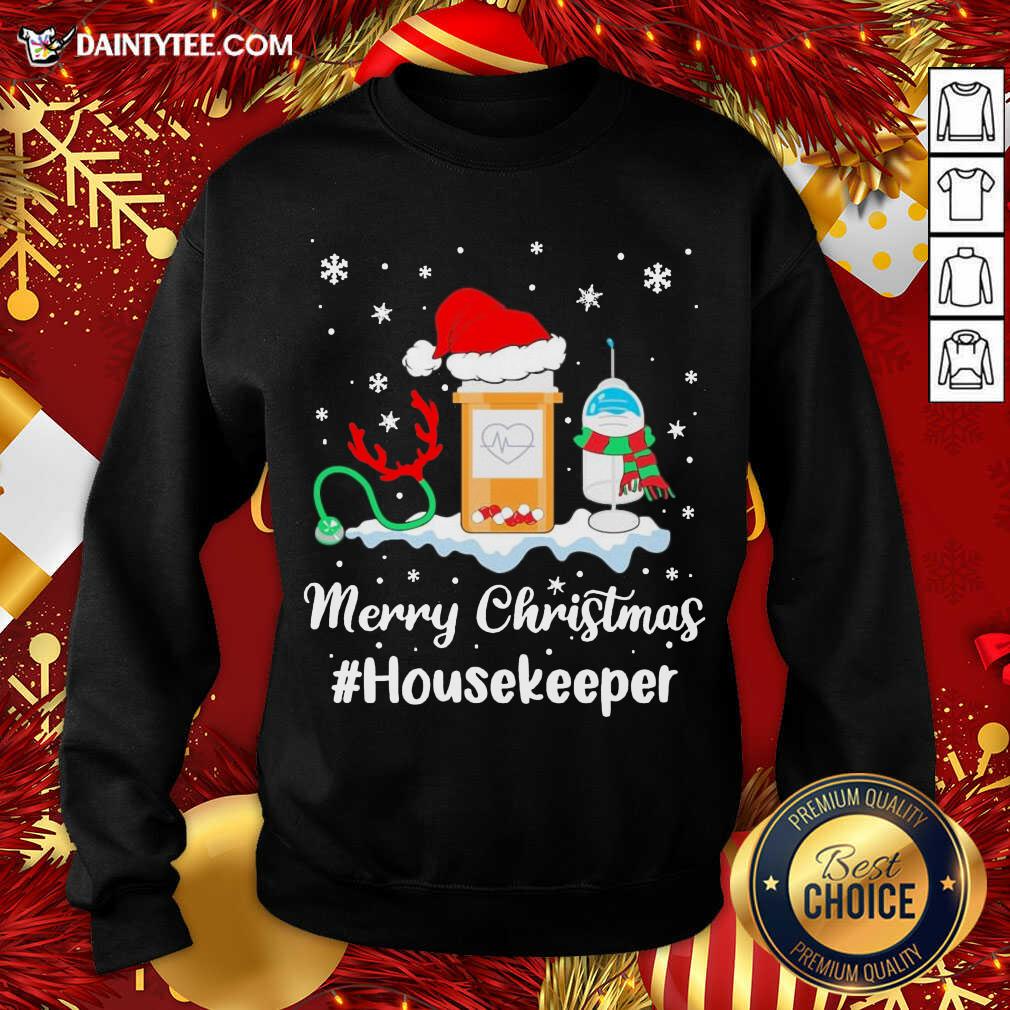 Awesome Nurse Santa Vaccine Merry Christmas #Housekeeper Shirt