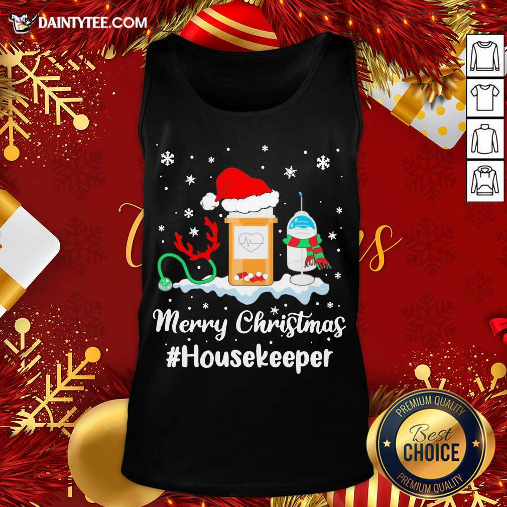 Awesome Nurse Santa Vaccine Merry Christmas #Housekeeper Shirt