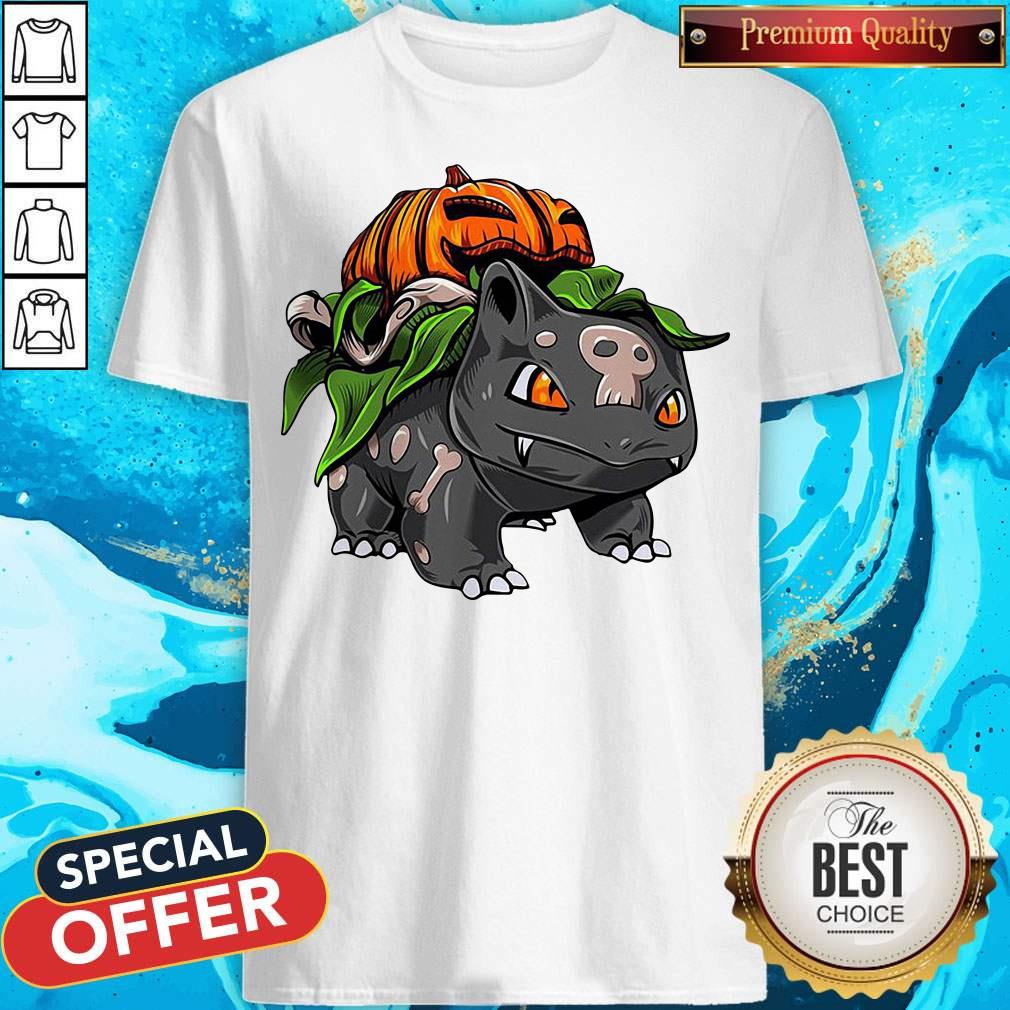 Awesome Pokemon Bulbasaur Pumpkin Halloween Shirt