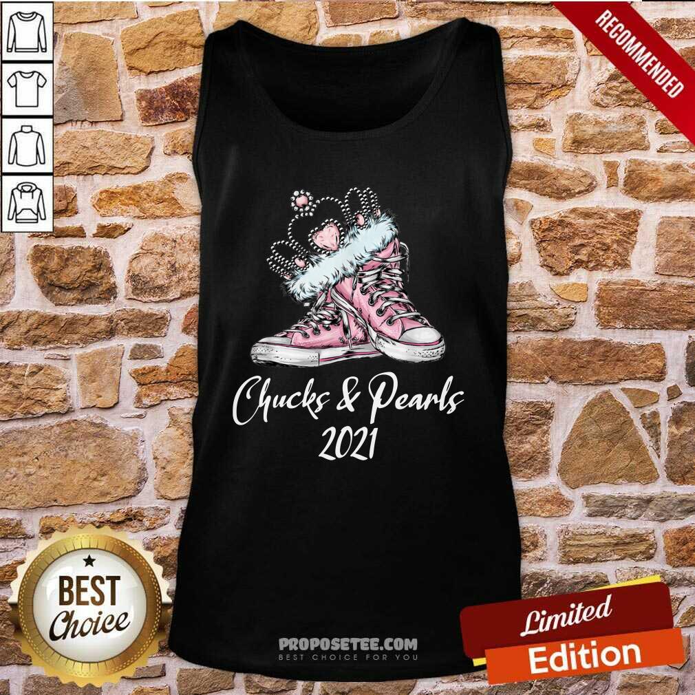 Awesome The Kamala Harris Converse Chucks And Pearls 2021 Shirt