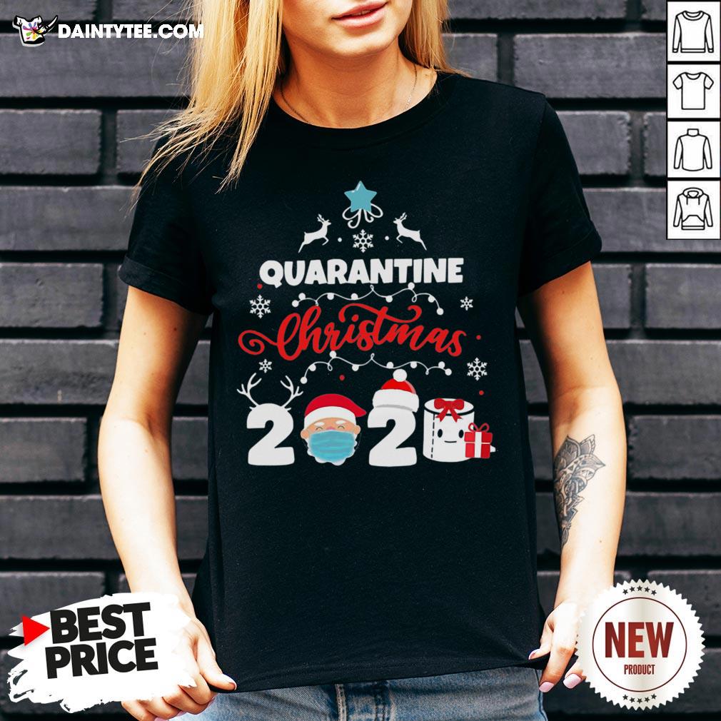 Awesome Xmas Quarantine Christmas 2020 Social Distancing Christmas Shirt