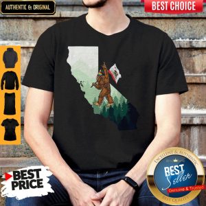 Bigfoot Rock And Roll California Map Shirt