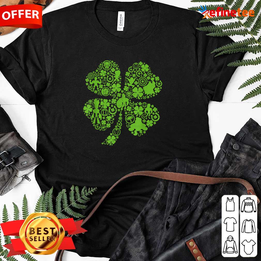 Beautiful Marvel Super Heroes Green Shamrock St. Patrick’s Day Shirt