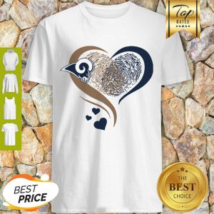 Los Angeles Rams Heart Fingerprint Shirt