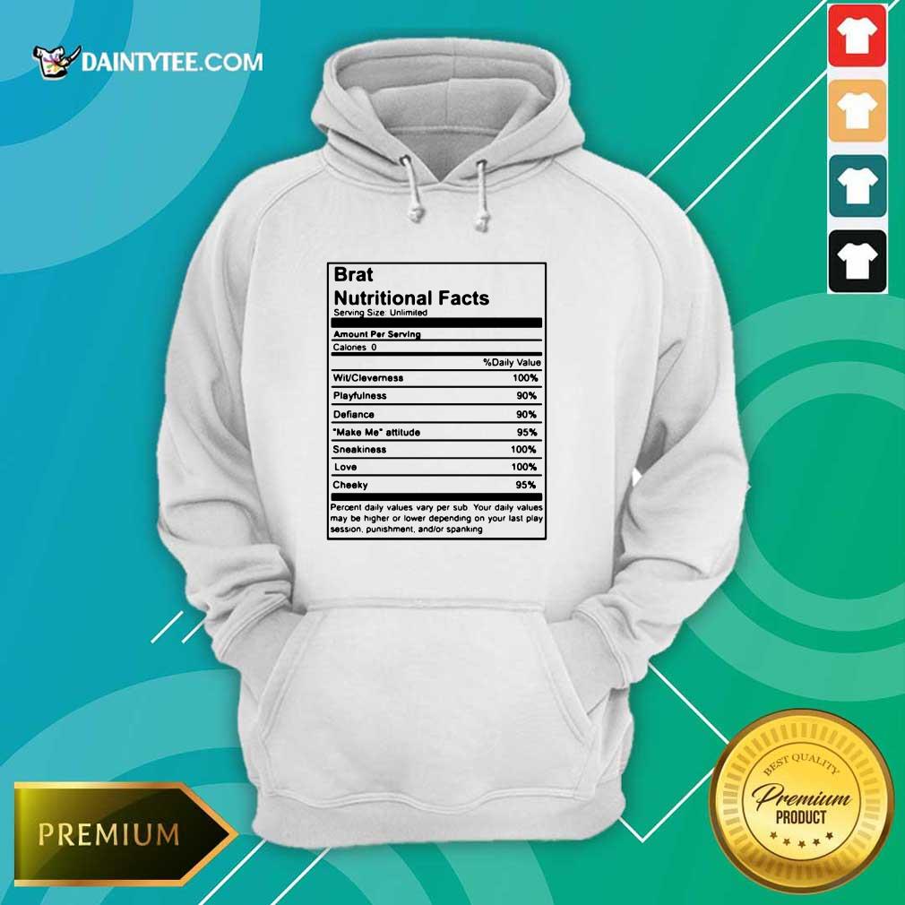 Brat Nutritional Facts Shirt