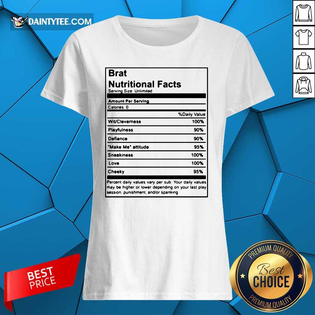 Brat Nutritional Facts Shirt