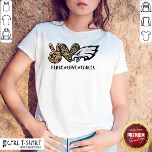 Official Peace Love And Eagles Leopard Shirt