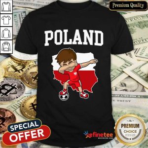 Poland Soccer Dabbing Football Polska Polish Kids Shirt