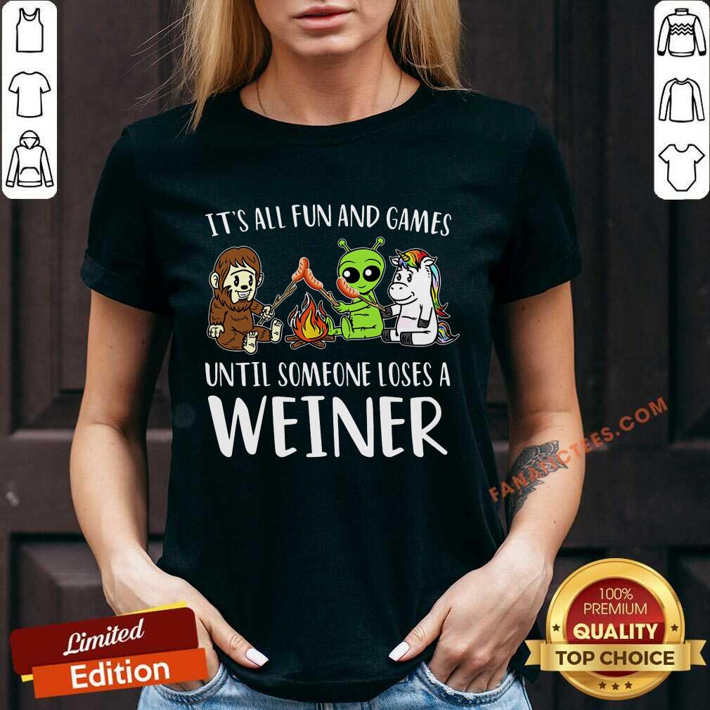 Camping It's All Fun And Games Weiner Shirt