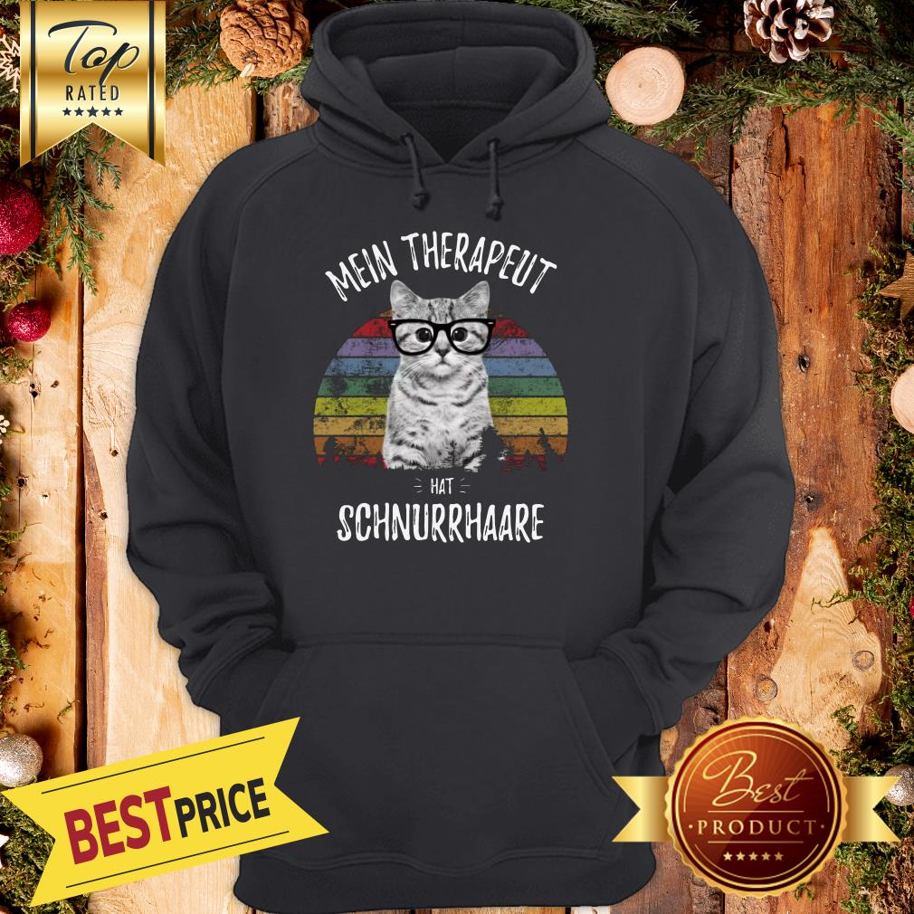 Cat Mein Therapeut Hat Schnurrhaare Retro Vintage Shirt