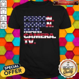 Top Person Woman Man Camera TV Tee Donald Trump’s T Shirt Crazy Cognitive Test Word Association Shirt