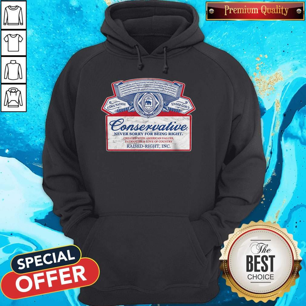 Conservative Never Sorry For Being Right Shirt