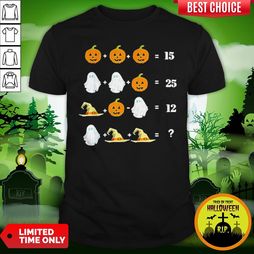 Cool Halloween Math Equations For Math Teachers Shirt