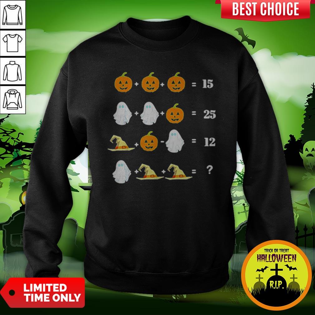 Cool Halloween Math Equations For Math Teachers Shirt