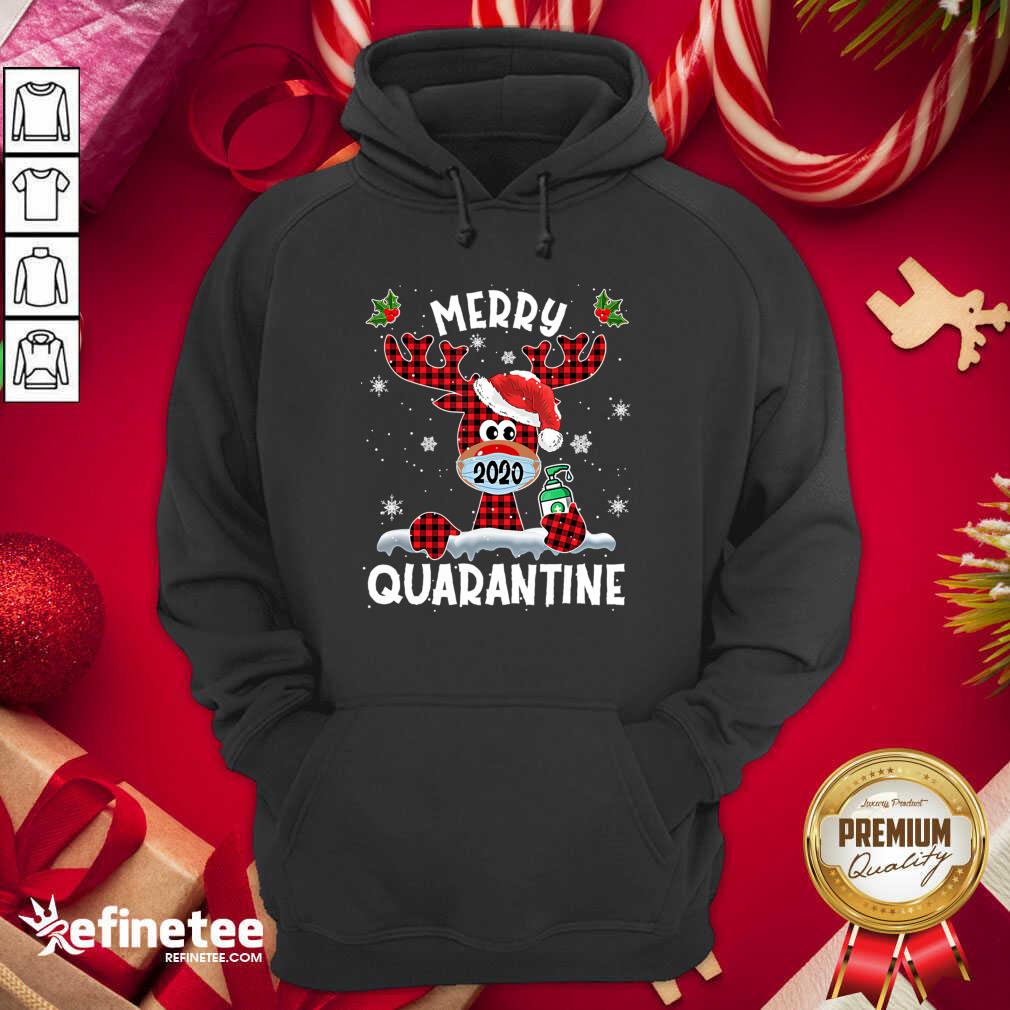Cool Merry Quarantine Christmas 2020 Reindeer Mask Family Pajamas Shirt