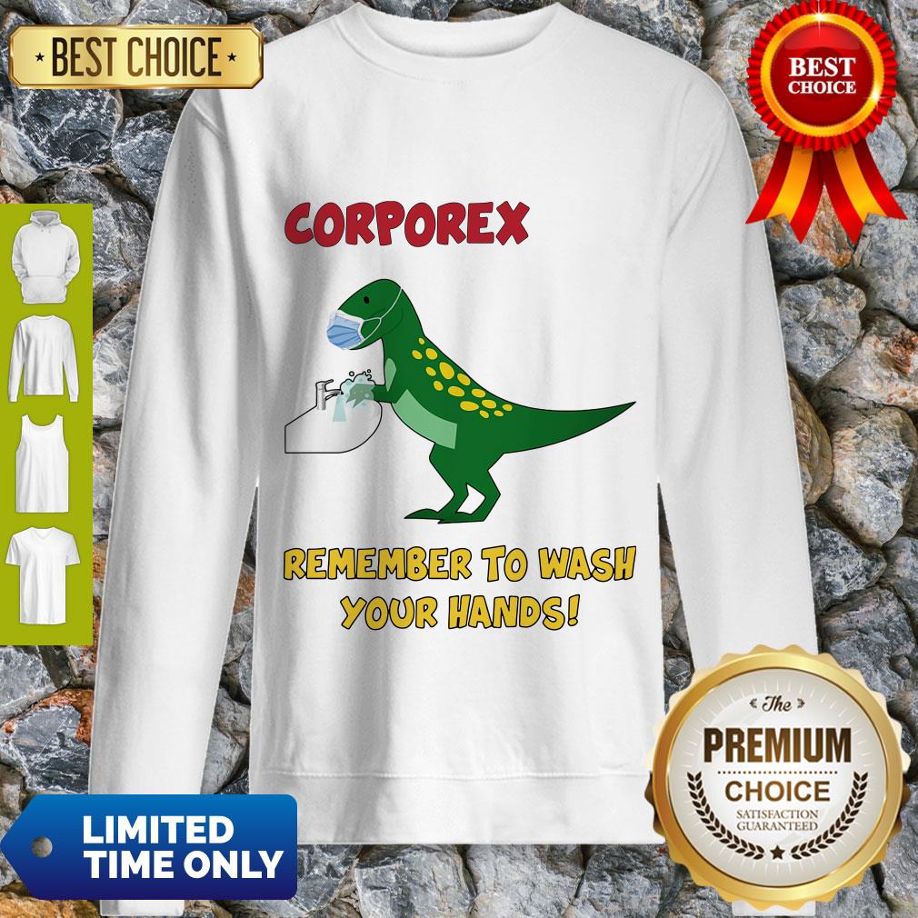 Corporex T-rex Remember To Wash Your Hands Covid-19 Shirt
