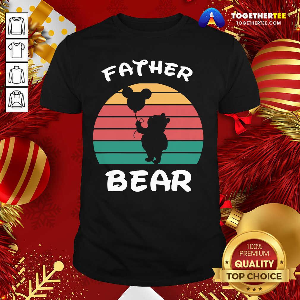 Cute Father Bear Disney Vintage Retro Shirt