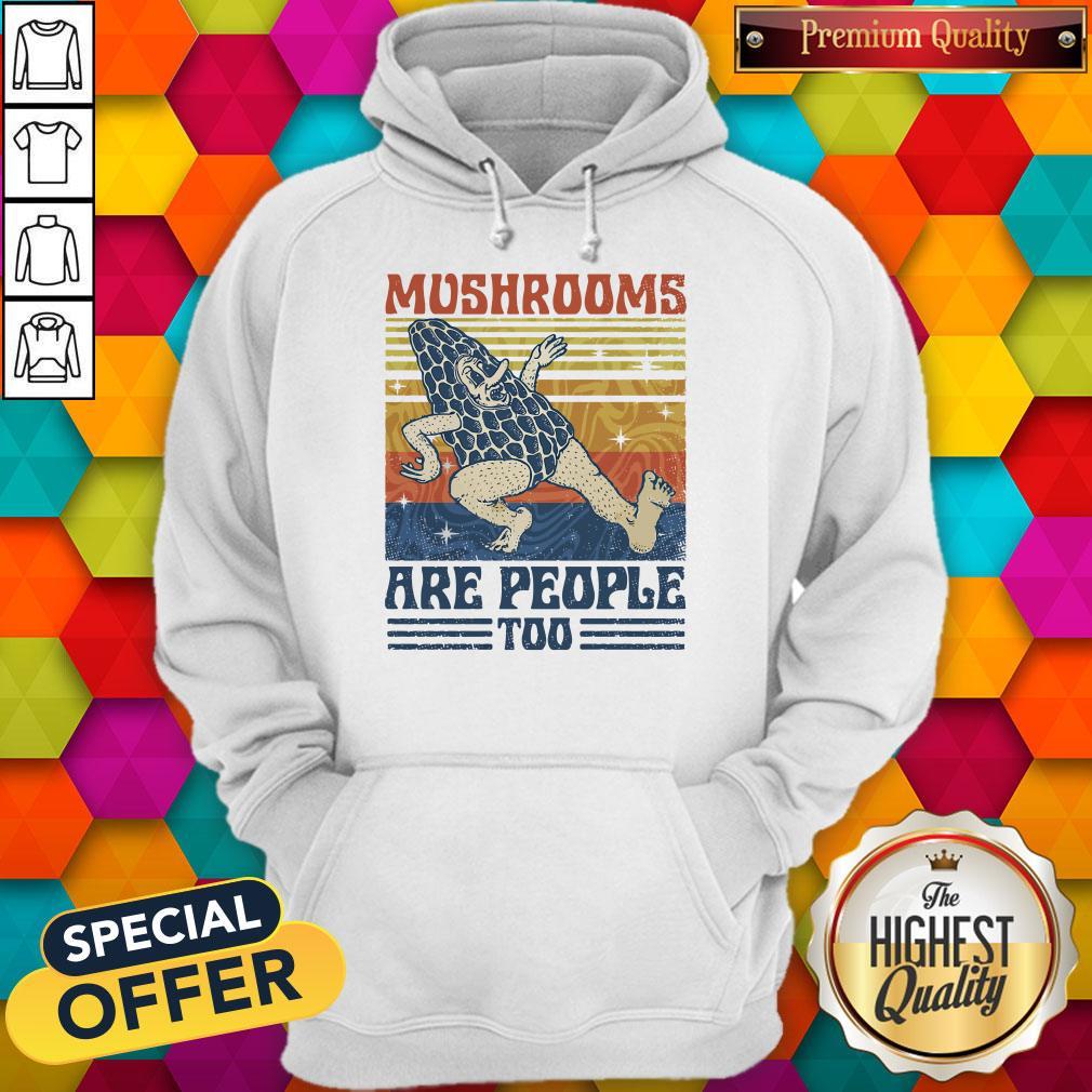 Cute Mushrooms Are People Too Vintage Retro Shirt