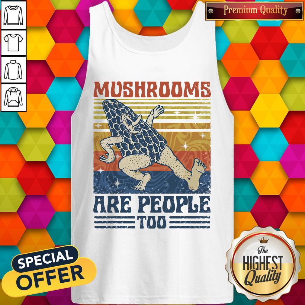 Cute Mushrooms Are People Too Vintage Retro Shirt