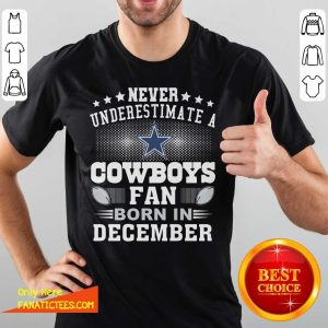 Pretty Never Underestimate Cowboys Fan Born In December Shirt