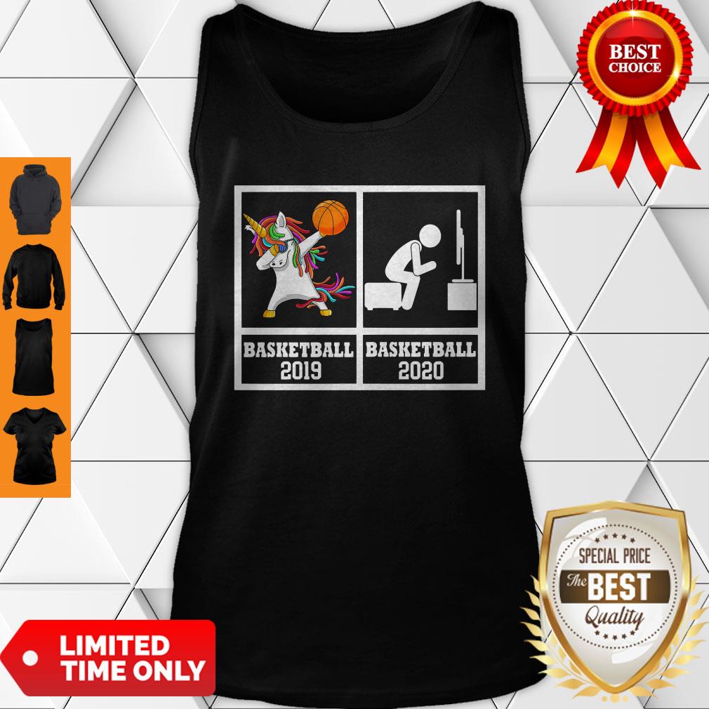 Dabbing Unicorn Basketball 2019 And Basketball 2020 Stay Home Shirt
