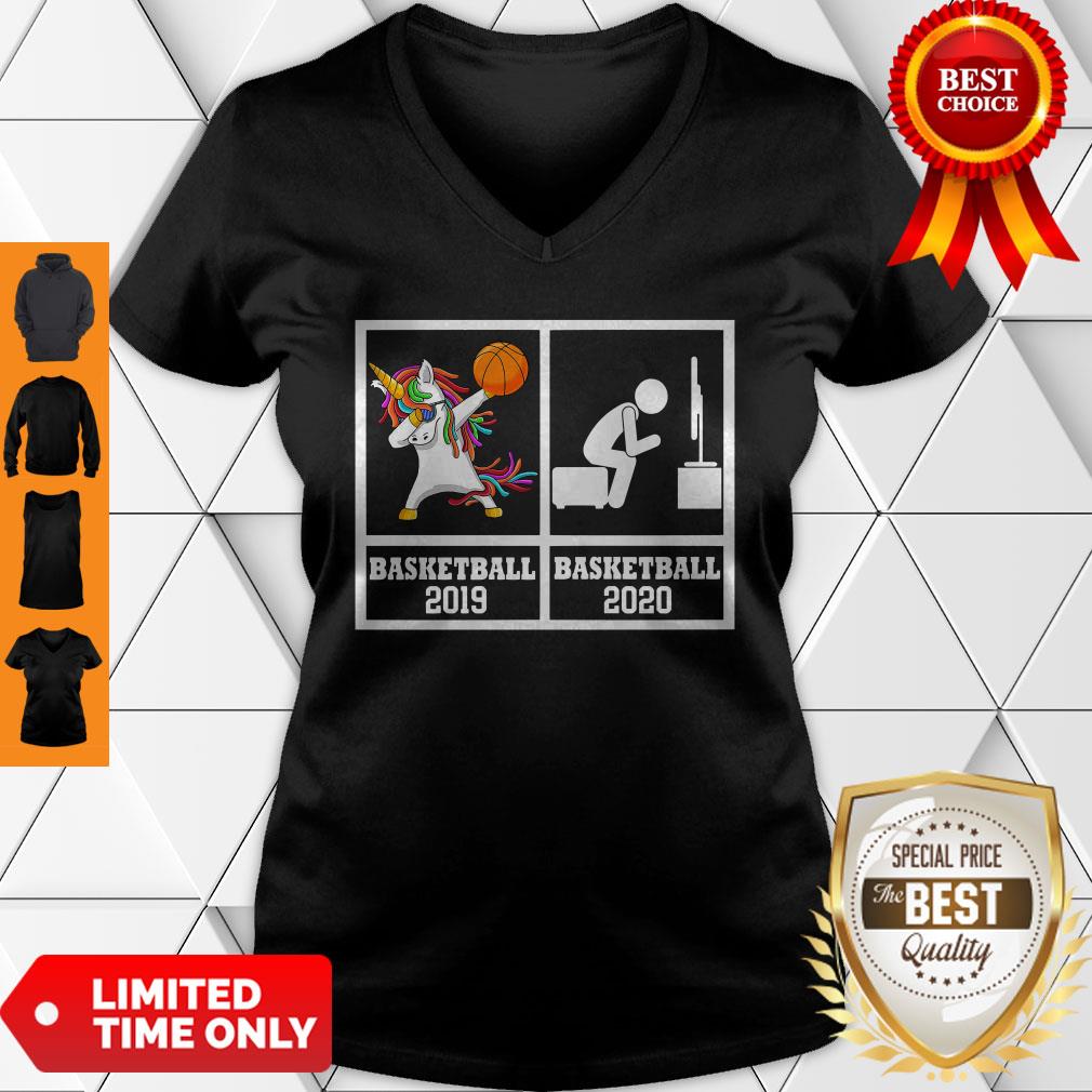 Dabbing Unicorn Basketball 2019 And Basketball 2020 Stay Home Shirt