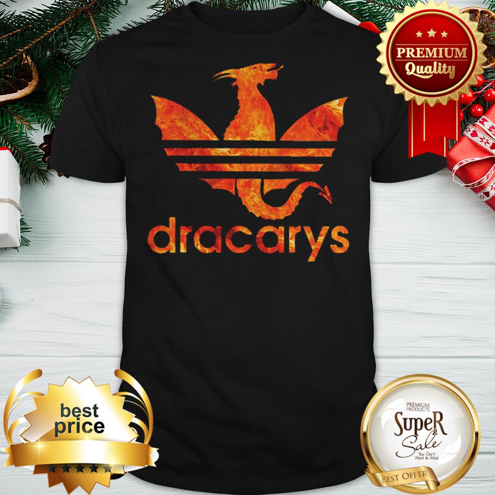 Dracarys Dragon Fire GOT Game Of Thrones Daenerys Targaryen Adidas Logo Shirt