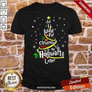 I Want For Christmas Is My Hogwarts Letter Tree Shirt