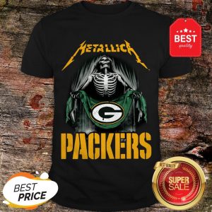 Official Metallica Skeleton Flag Green Bay Packers Shirt