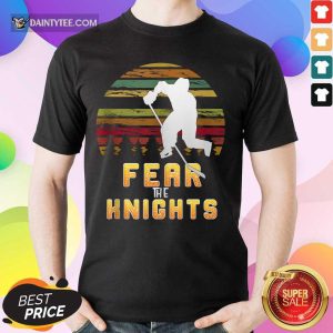 Goaltender Golden Ice Hockey Fear The Knight Vintage Shirt