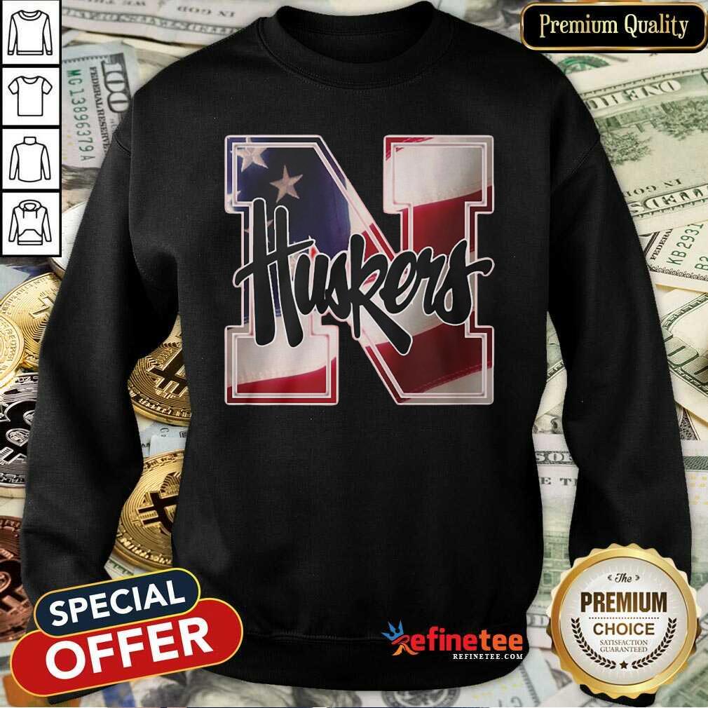 Excellent Nebraska Cornhuskers American Flag Shirt