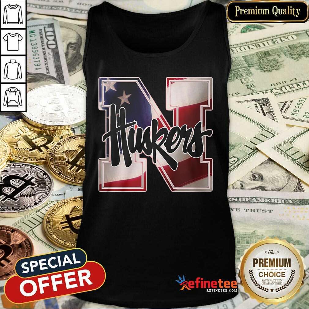 Excellent Nebraska Cornhuskers American Flag Shirt