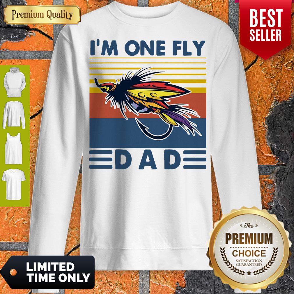 Funny Fishing I’m One Fly Dad Vintage Shirt