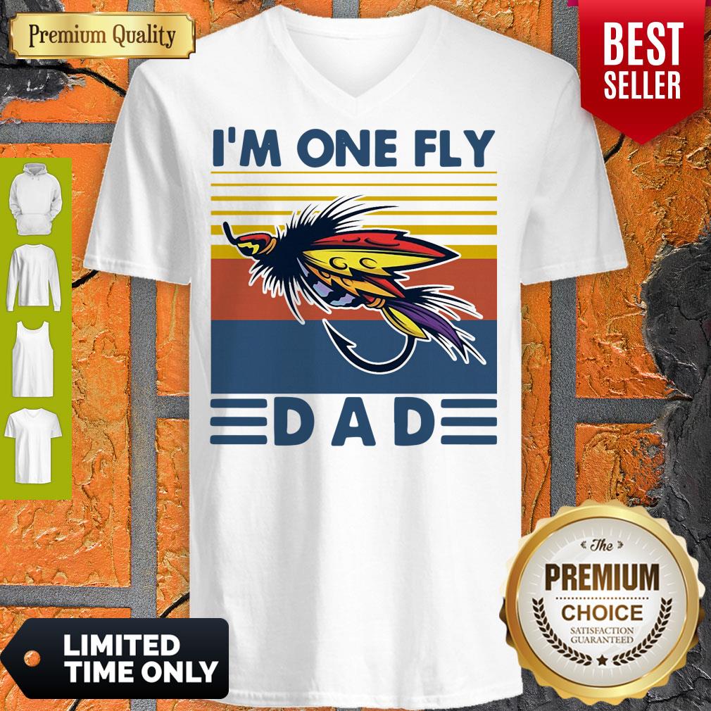 Funny Fishing I’m One Fly Dad Vintage Shirt