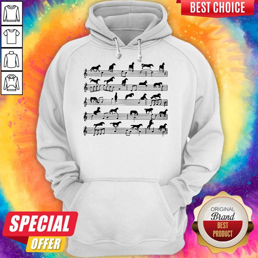 Funny Horse Notes On Sheet Music Shirt