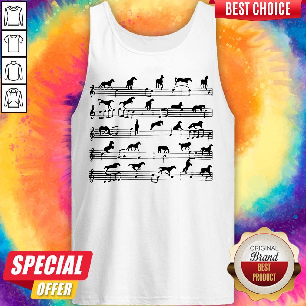 Funny Horse Notes On Sheet Music Shirt