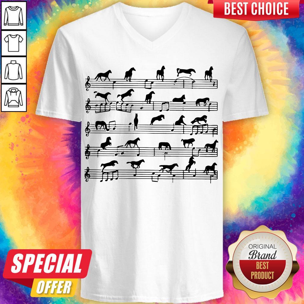 Funny Horse Notes On Sheet Music Shirt