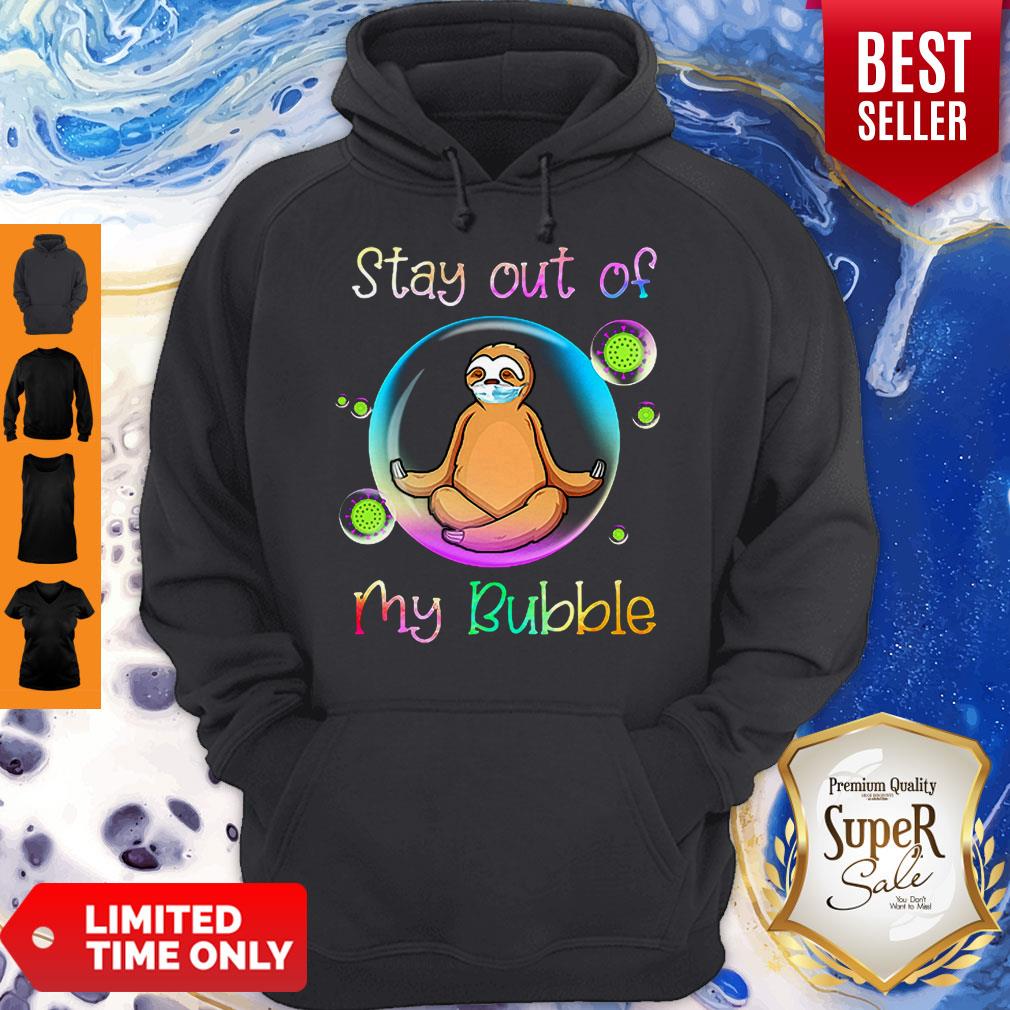 Funny Sloth Mask Stay Out Of My Bubble Coronavirus Shirt