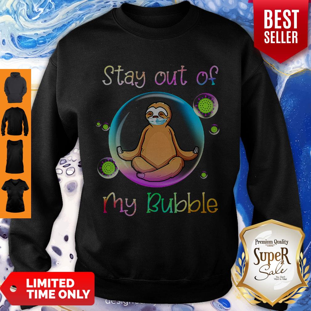 Funny Sloth Mask Stay Out Of My Bubble Coronavirus Shirt