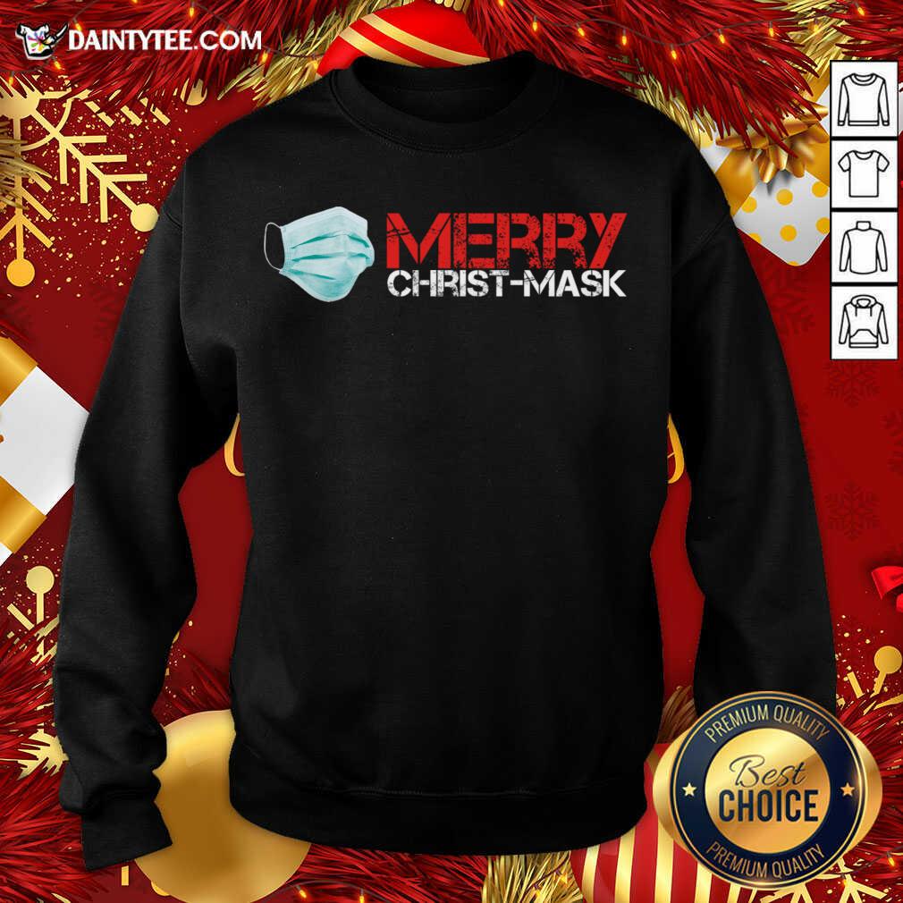 Funny Xmas Merry Christ Mask 2020 Quarantine Christmas T-Shirt
