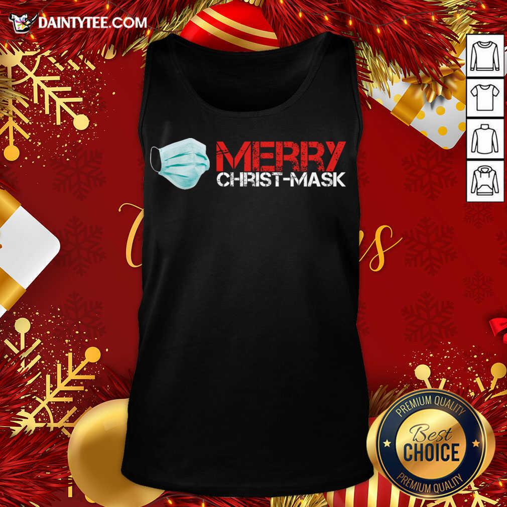 Funny Xmas Merry Christ Mask 2020 Quarantine Christmas T-Shirt