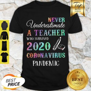 Nerver Underestimate A Teacher Who Survived 2020 Coronavirus Pandemic Shirt