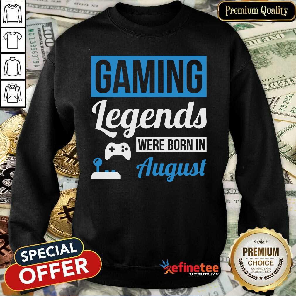 Gaming Legends Were Born In August Birthday Shirt