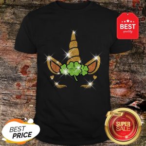 Official Unicorn Face St Patrick’s Day For Girls Women Shirt