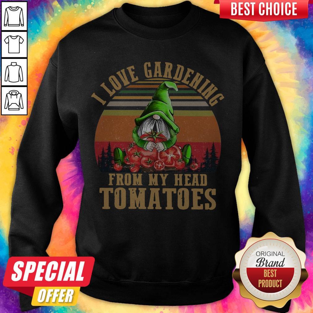 Gnomes I Love Gardening From My Head Tomatoes Vintage Shirt