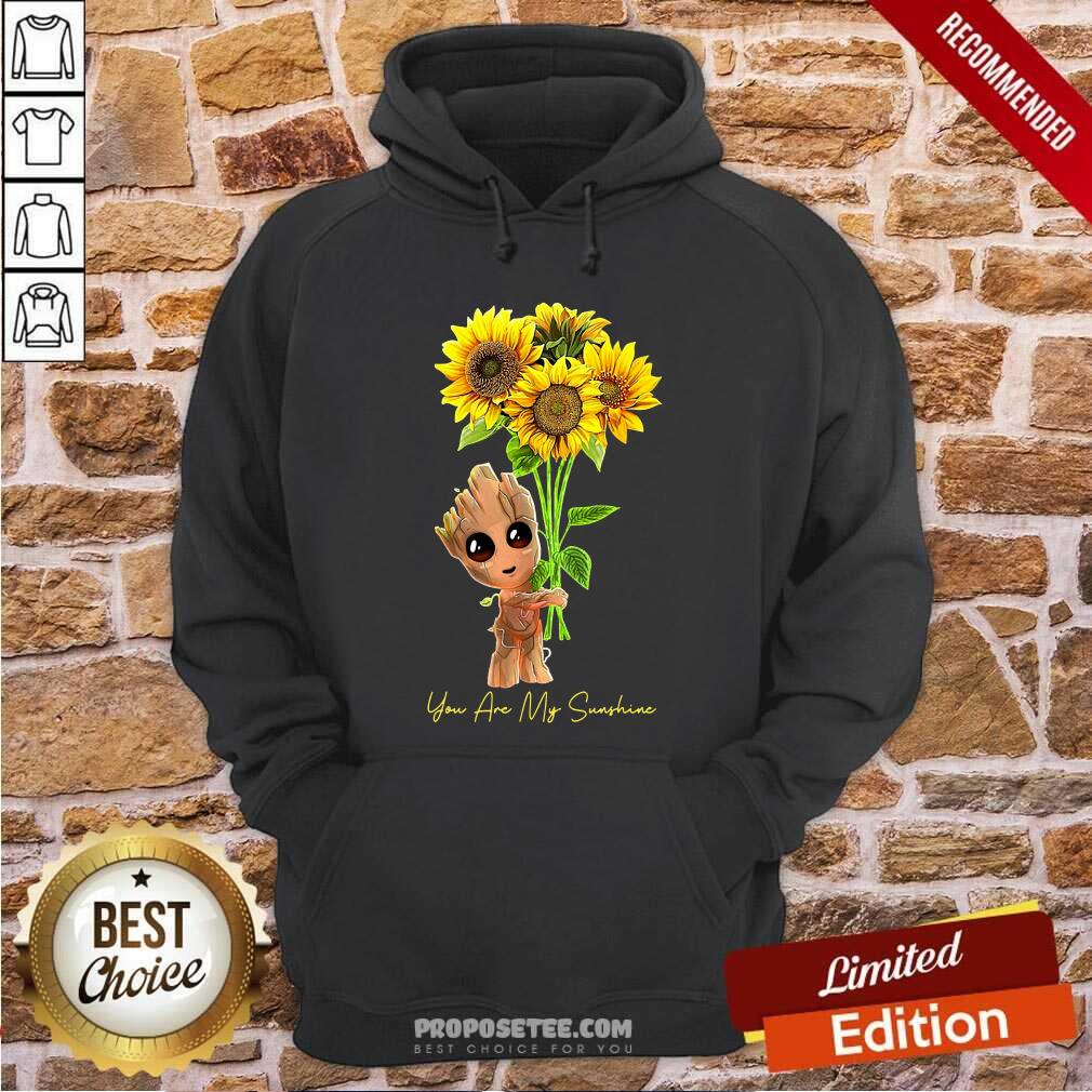 Good Baby Groot Hold Sunflowers You Are My Sunshine Shirt