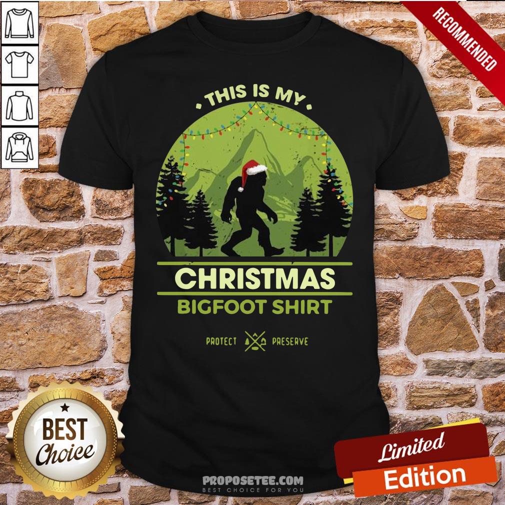 Good Bigfoot Santa This Is My Christmas Bigfoot Shirt