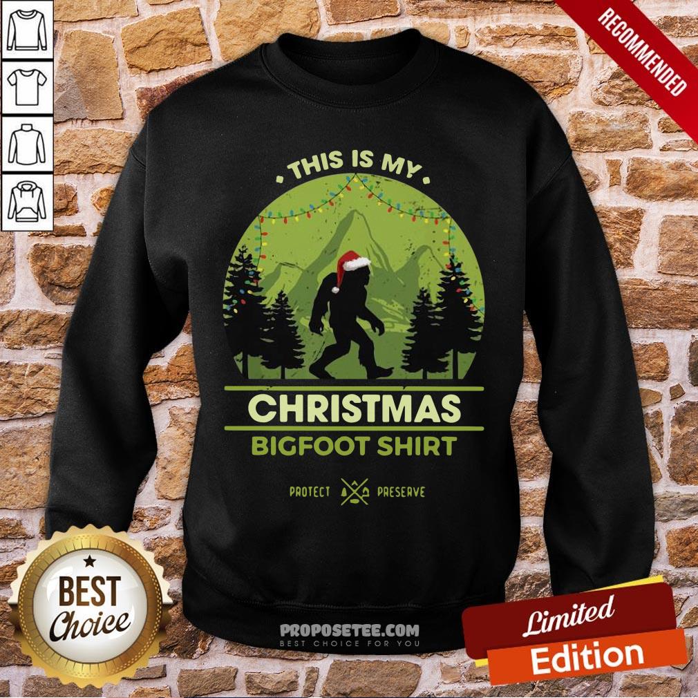 Good Bigfoot Santa This Is My Christmas Bigfoot Shirt